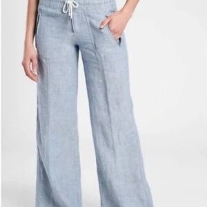 Athleta Chambray Women's Wide-Leg Linen Pants
